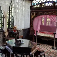 Traditional furnished room inside Yuyin Shanfang Garden.