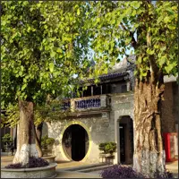 Historic entrance building at Yuyin Shanfang Garden in Guangzhou.